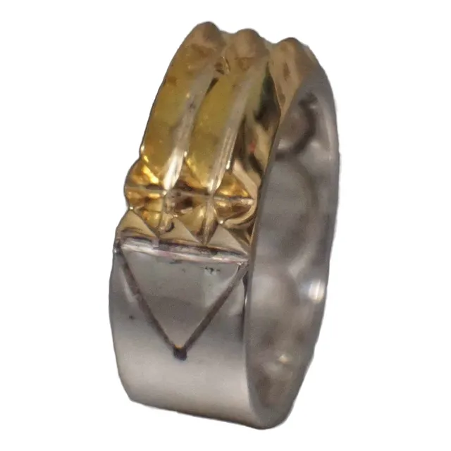 Anillo Atlante Amuleto Poderoso, Plata 925 Y Baño De Oro