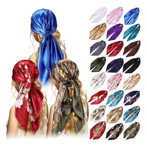 Pañoletas De Poliéster/seda.estampadas Y Unicolor