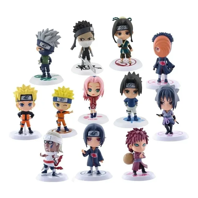 Pacote De 12 Peças De Bonecos De Ação De Pvc De Anime Naruto