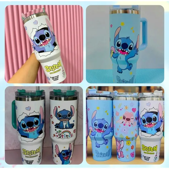Jarra Vaso Térmico Stitch Tipo Stanley Acero Inoxidable