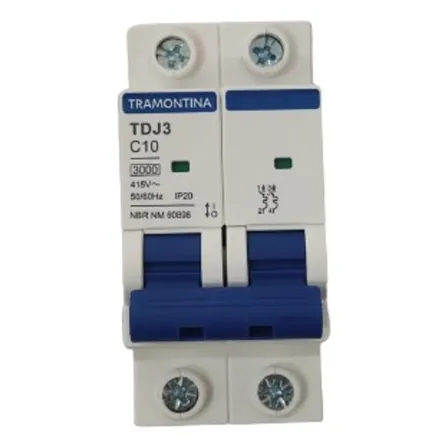 Disjuntor Bipolar Tramontina 10a 16a 20a 25a 32a 40a 50a 63a