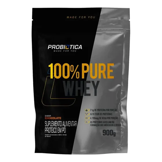 100% Pure Whey 900g Refil - Probiótica