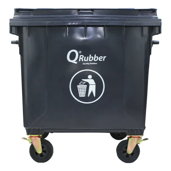 Basurero Contenedor Basura 1100 Lts Negro Qrubber