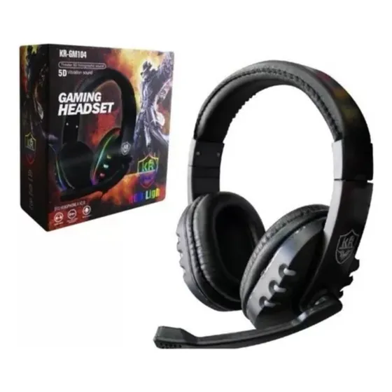 Audifono Gamer Kr-gm104 Con Luces Rgb