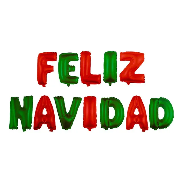 Globos Metalizados Feliz Navidad 41cm Combo 12 Letras