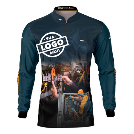 Kit 5 Camisa Brk Personalizado Uniforme Eletricista Uv50+ Kit 5 Camisa Brk Personalizado Uniforme Eletricista Uv50+