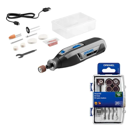 Multiherramienta Lite Dremel 7760 + Set Para Madera 733