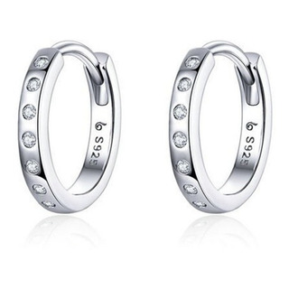 Aretes Plata 925 Pendientes Aro Huggies Chapados En Platino Aretes Plata 925 Pendientes Aro Huggies Chapados En Platino