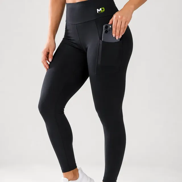 Calça Legging Academia Poliamida C/bolso Corrida Sport Elite