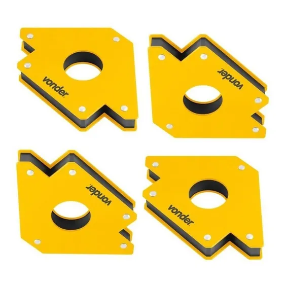 Kit Combo C/ 4 Esquadros Magnéticos P/ Soldador 30 Kg Vonder