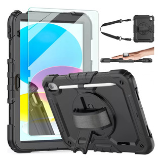 Funda Para iPad 9 8 7 Generación 10.2 Rudo Protector Negro Funda Para iPad 9 8 7 Generación 10.2 Rudo Protector Negro
