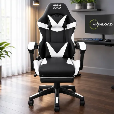Cadeira Gamer HIGHLOAD Start 2.0 Ergonômica Reclinável com Apoio Lombar e de Pés