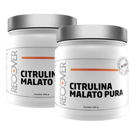 Kit 2 Citrulina Malato Pura 250g Sabor Sem Sabor Recover Farma Kit 2 Citrulina Malato Pura 250g Sabor Sem Sabor Recover Farma