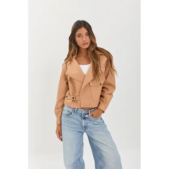 Campera Ecocuero Mujer Oversize Importada Vintage I Am