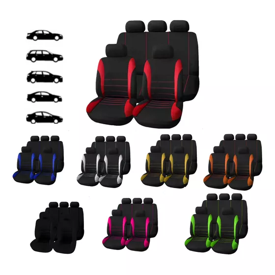 Set Funda Universal Cubre Asiento Automóvil 10 Pcs Fundas