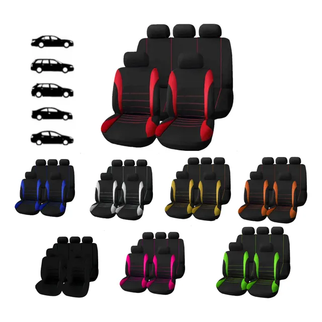 Set Funda Universal Cubre Asiento Automóvil 10 Pcs Fundas