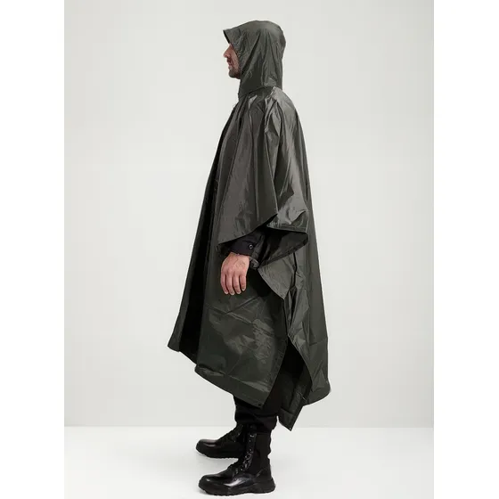 Poncho Emborrachado Impermeável Eb Capa Chuva Militar Verde