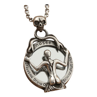 Collar De Calavera, Mujer, Espejo Y Serpiente. Acero Inox Collar De Calavera, Mujer, Espejo Y Serpiente. Acero Inox
