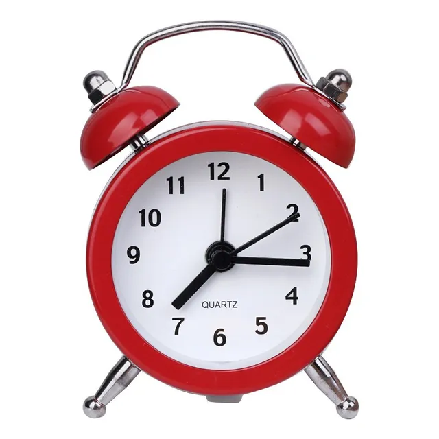 Hibye Reloj Despertador Portatil Lindo Bateria Redonda Noche