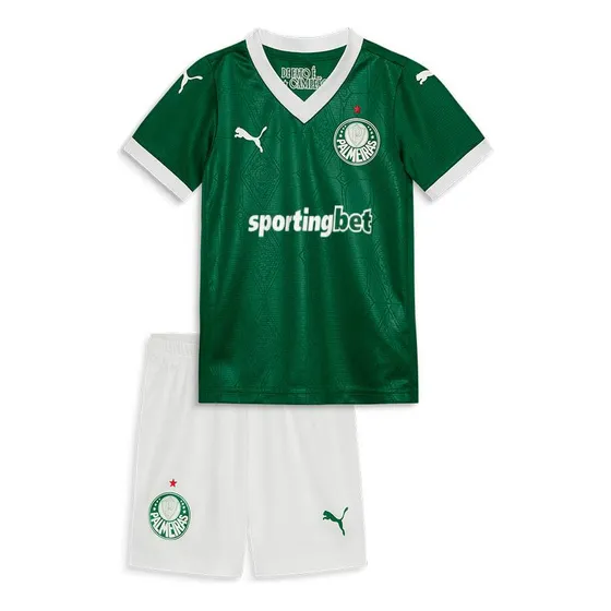 Camisa Palmeiras Infantil I 2025 (camisa+calção)