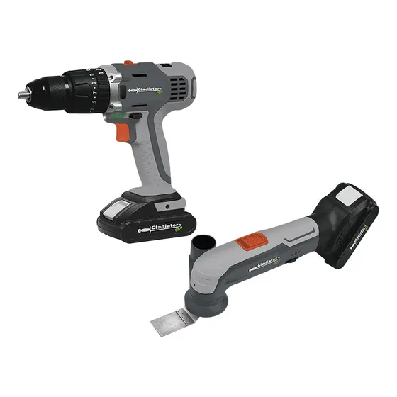 Kit Taladro Y Multitools Gladiator Tp813/18-mu800/18k2
