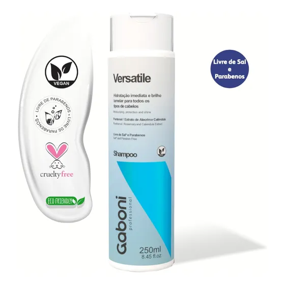 Shampoo Hidratação Imediata E Brilho Lamelar 250ml Versatile