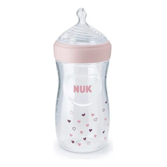 Tetero Nuk 9 Onzas Simply Natural Rosado