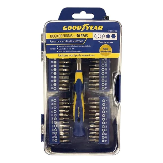 Destornillador Puntas Precisión Goodyear Set 50 Piezas