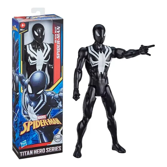 Muñeco De Marvel spiderman Traje Negro 30cm