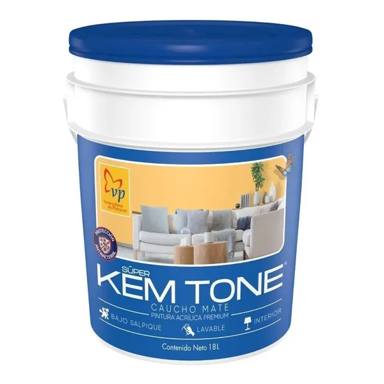 Pintura Super Kem Tone Blanco Intenso Galon Clase A