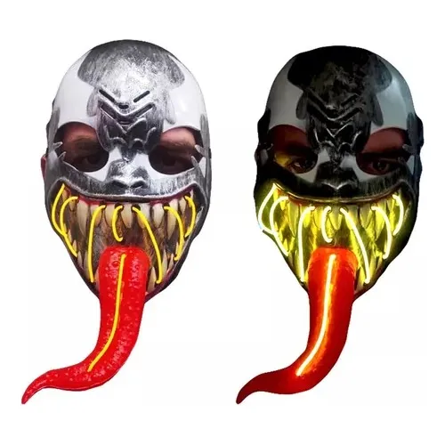 Mascara Venom Spider Man Purga Luz Led Neon 