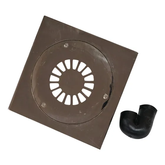 Rejilla De Bronce Cromado Baño Caja De Plomo Sifonada 20x20 