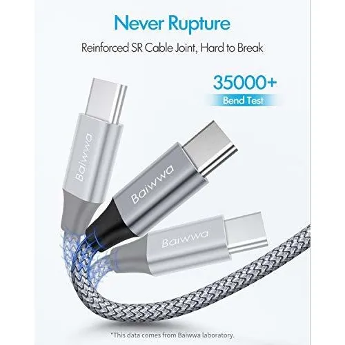 Cable Usb Tipo Extra Largo Rapida Cargador Trenzado C