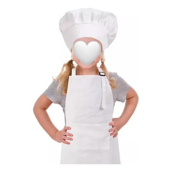 Combo Delantal + Gorro Para Niños Mini Chef Colores