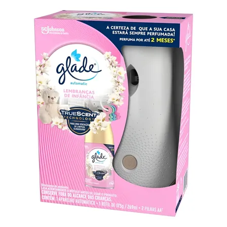 Aromatizador De Ambientes Glade + Refil 269ml + Pilhas