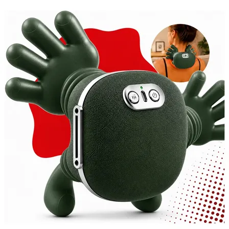 Massageador Pescoço Mãozinha 3D Recarregável Elétrico Com Aquecimento Massagem Relaxante Liberação Alivio Muscular Ombro Cervical Lombar Costas Tensão Dores Portátil Sem Fio Ajustável Kateluo