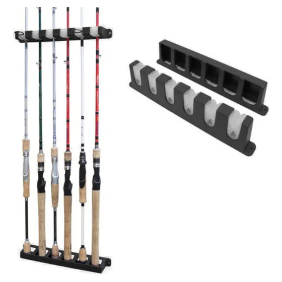 Vara Pesca Suporte Rack Parede Organizador Porta Caniço