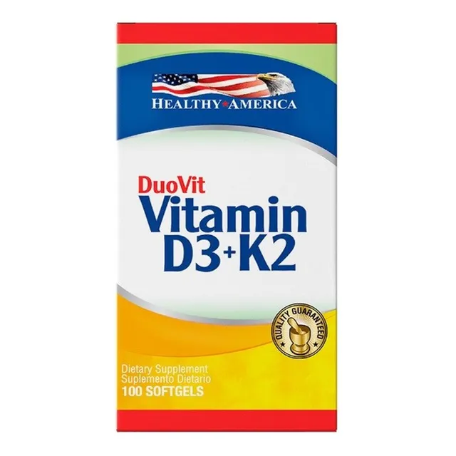 Duo Vit Vitamin D3 +k2 X 100 Cap Healthy America