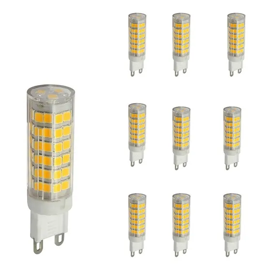 10 Lâmpada LED Halopin G9 7w Lustres Pendente Cor da luz Branco-quente amarelo 127/220V