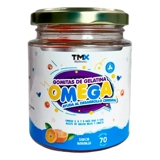 Omega 3-6-9 Para Niños 70 Gomitas Tmx Wellness Sabor Naranja