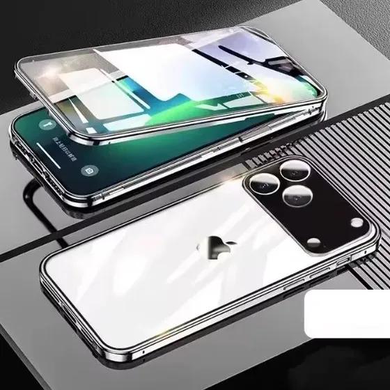 Capa 360 Clear Com Metal Para iPhone 17 Pro Max +++ Luxo
