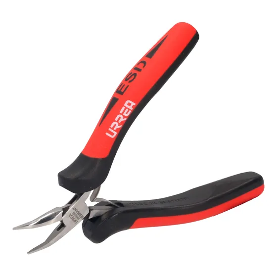 Pinza Para Electrónica Con Mango Antiestático De 5  Punta La