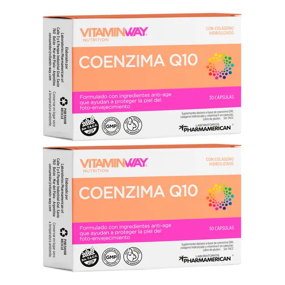 Vitamin Way Kit X2 Coenzima Q10 Antiage Antioxidante 30c 6c