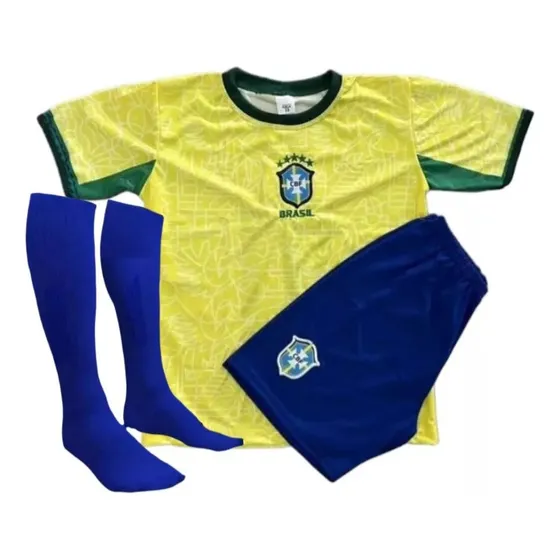 Kit Conjunto Infantil E Juvenil Diversos Times Com Meião
