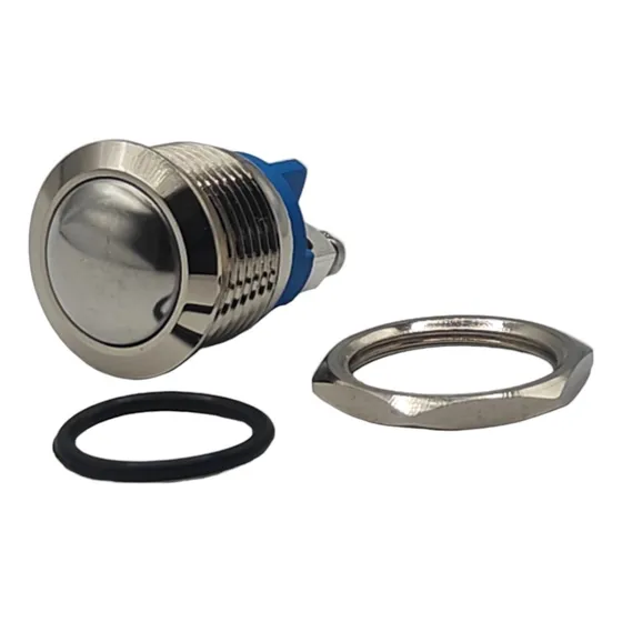 Boton Pulsador Redondo 110v 3a Acero Tornillos 12v 16mm Acero