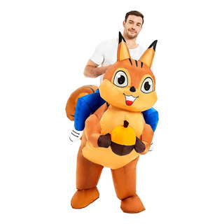 Disfraz Inflable De Divertido Ardilla Para Adultos 155-190cm Para Party Con Bomba De Aire Y Caja De Batería Disfraz Inflable De Divertido Ardilla Para Adultos 155-190cm Para Party Con Bomba De Aire Y Caja De Batería