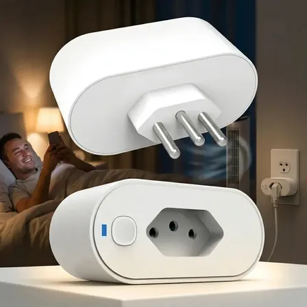 Tomada Inteligente Wifi Smart Plug 16A Bivolt Medidor Consumo Energia Alexa Google Home Tuya Smart Life Controle Remoto Automação Residencial Siri Timer Agenda Rotina Brasiliana Tech