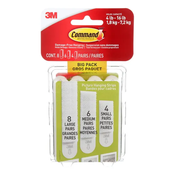 Tiras Para Pendurar Fotos, Pacote Grande De 3 M Command, 18 