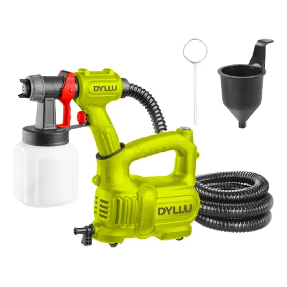 Pistola Para Pintar + Compresor Mini 800ml 550w Dyllu Color Amarillo 110v