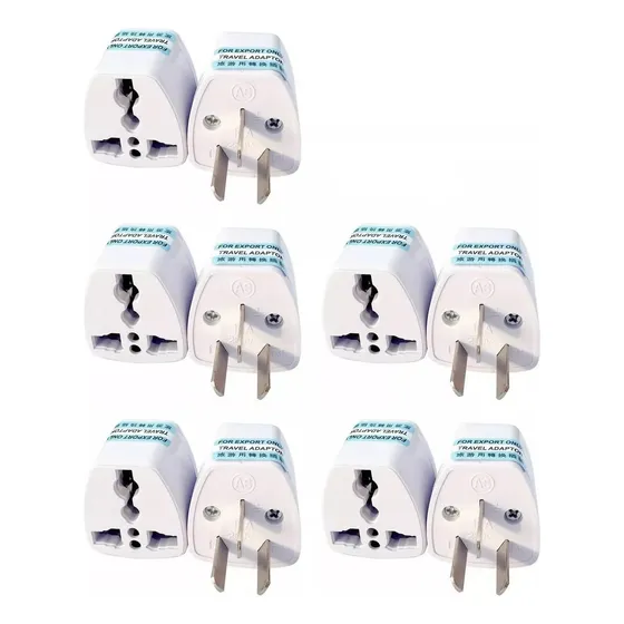 10x Adaptador Enchufe Viajero Inglés Uk Europeo Subte A